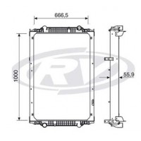 Radiador // Volkswagen 15.190 // Oem 2z0121253